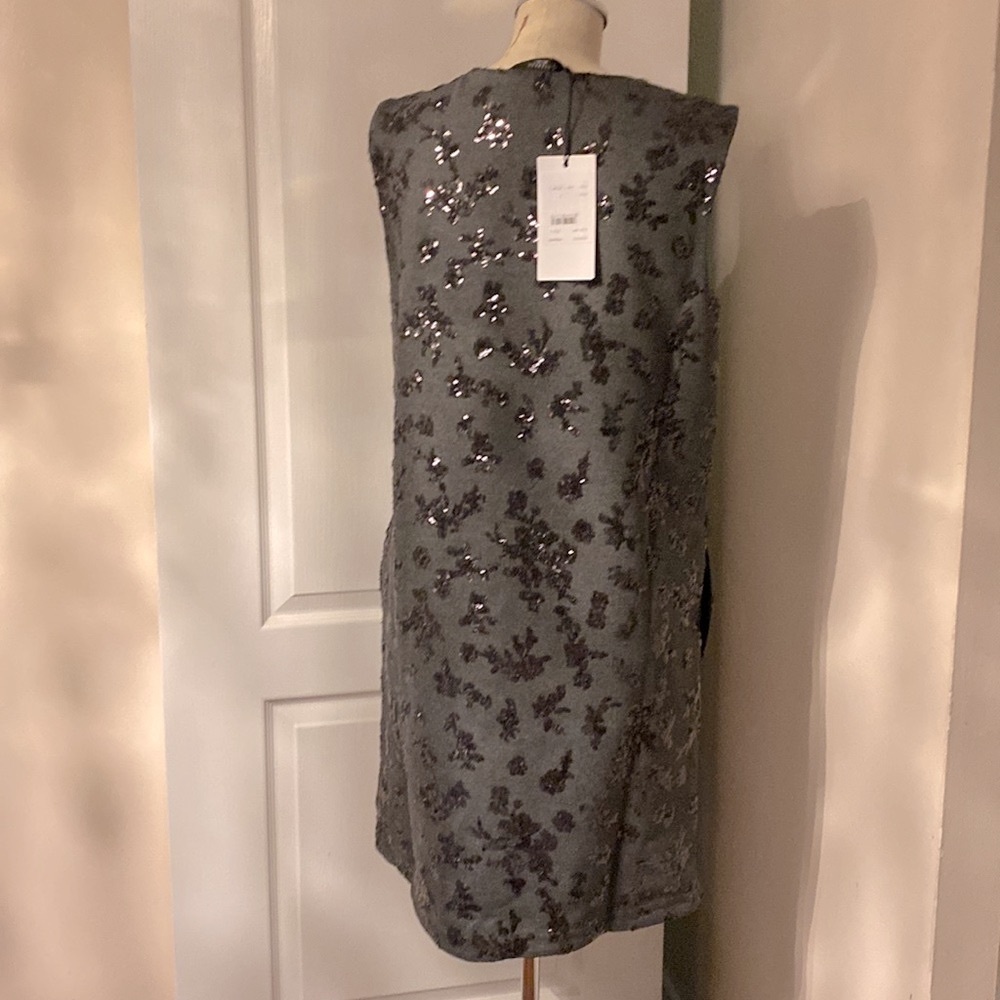 MaxMara Black Sequin Mini Dress L - Picture 4 of 14